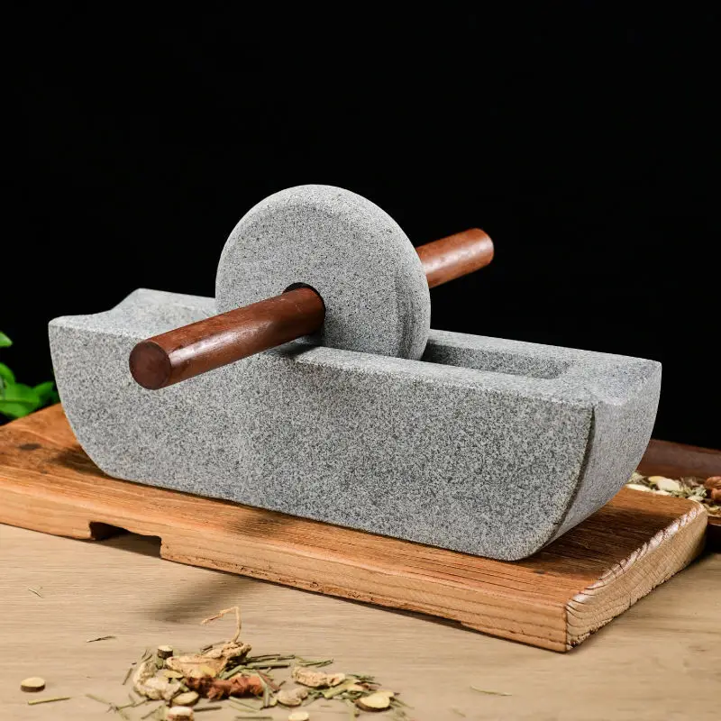 Mortar Pestle Granite - Młynek Kamienny Dynasty Tea Mill Mały