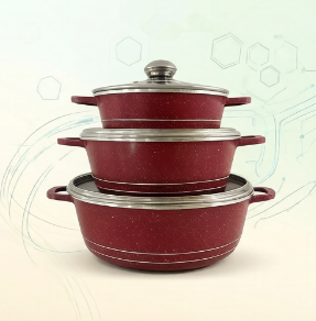 Home Cooking Set - Zestaw naczyń kuchennych JMZ, granitowe garnki