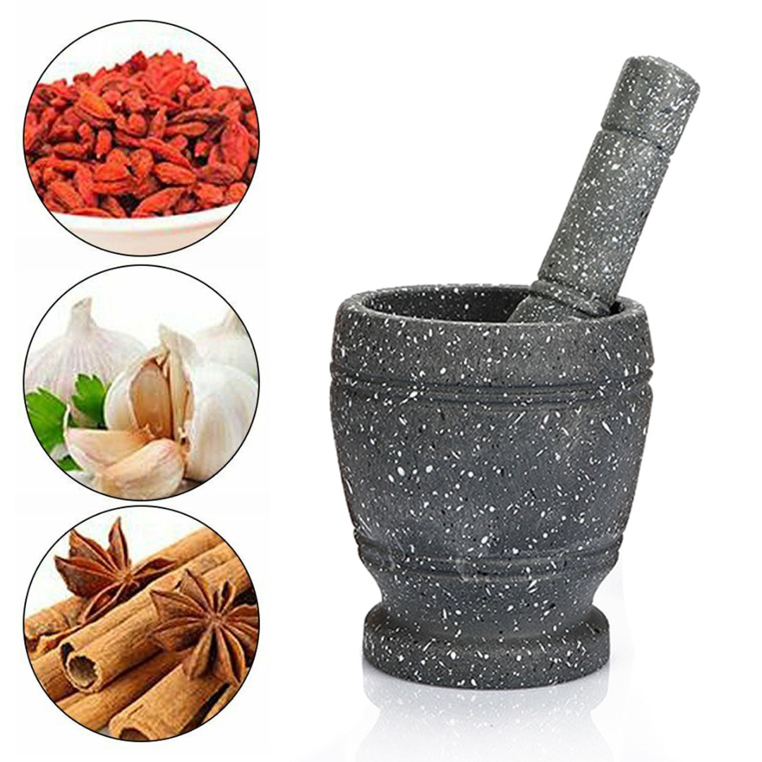 Nowy granitowy tłuczek i moźdz – Mortar Pestle Granite recenzja i cena
