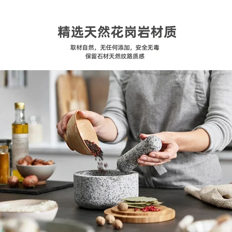 Tłuczka do czosnku bambusowa p – Mortar Pestle Granite recenzja i cena